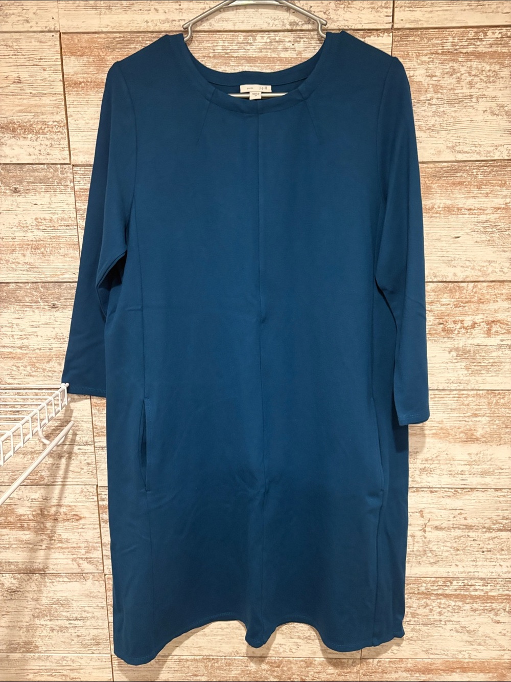 J. Jill Teal-Blue Midi Shift Dress